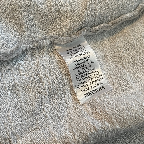 Free People x Original Retro Brand Grey Copenhagen Oversized Sweatshirt M NWT - Picture 8 of 8